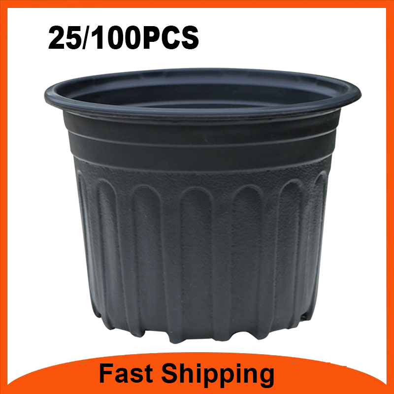Net Pot 3 Inch - 25/100個入り 柔軟な植物育苗ポット 排水穴付き、多肉植物や家庭菜園用の柔らかいプラスチック製苗容器