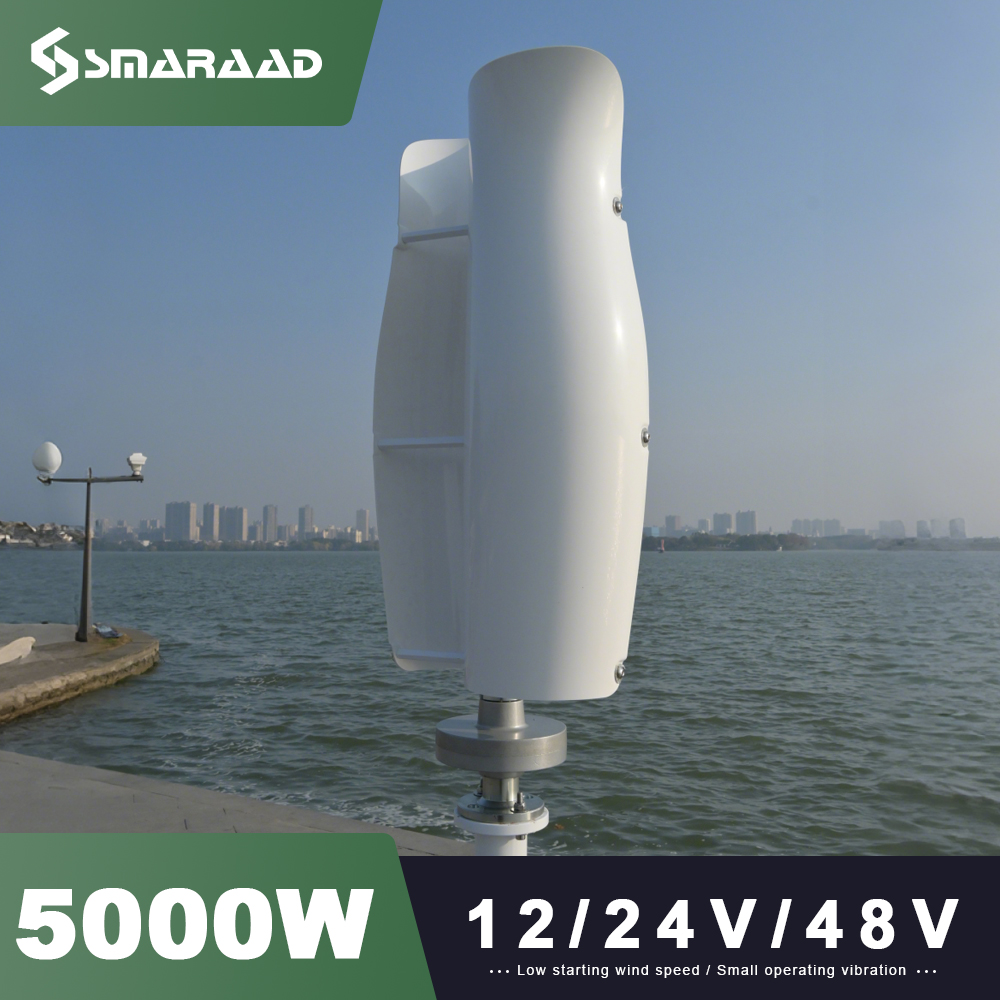 Urban Farming Vertical - 5000W 磁気浮上式垂直風力タービン 48V 静音起動、都市街路灯、農場、家庭用 220V