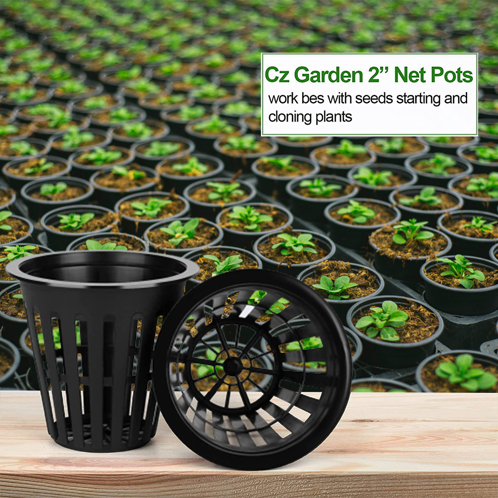 Net Pot 3 Inch - 2インチの園芸用育苗ポット、植物ネットカップ、UV耐性、スロット付きメッシュバスケット、水耕栽培、アクアポニックス、蘭、ガーデニング用