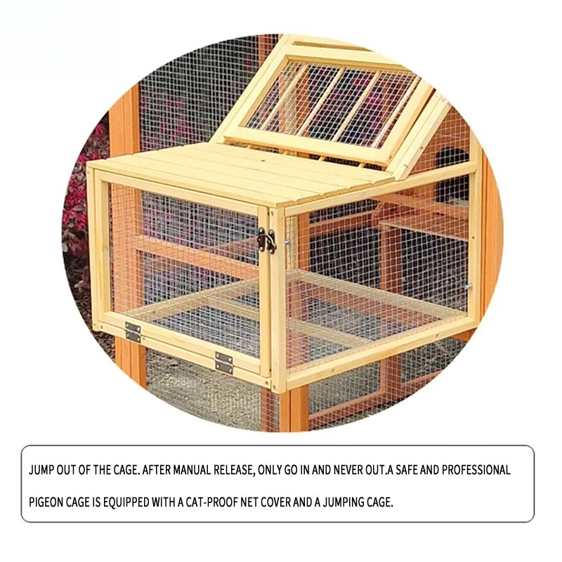 新しいデザインの大型耐雨木製屋外鳩・家禽飼育ケージ、都市農場 - Urban Farming House のレビューと価格