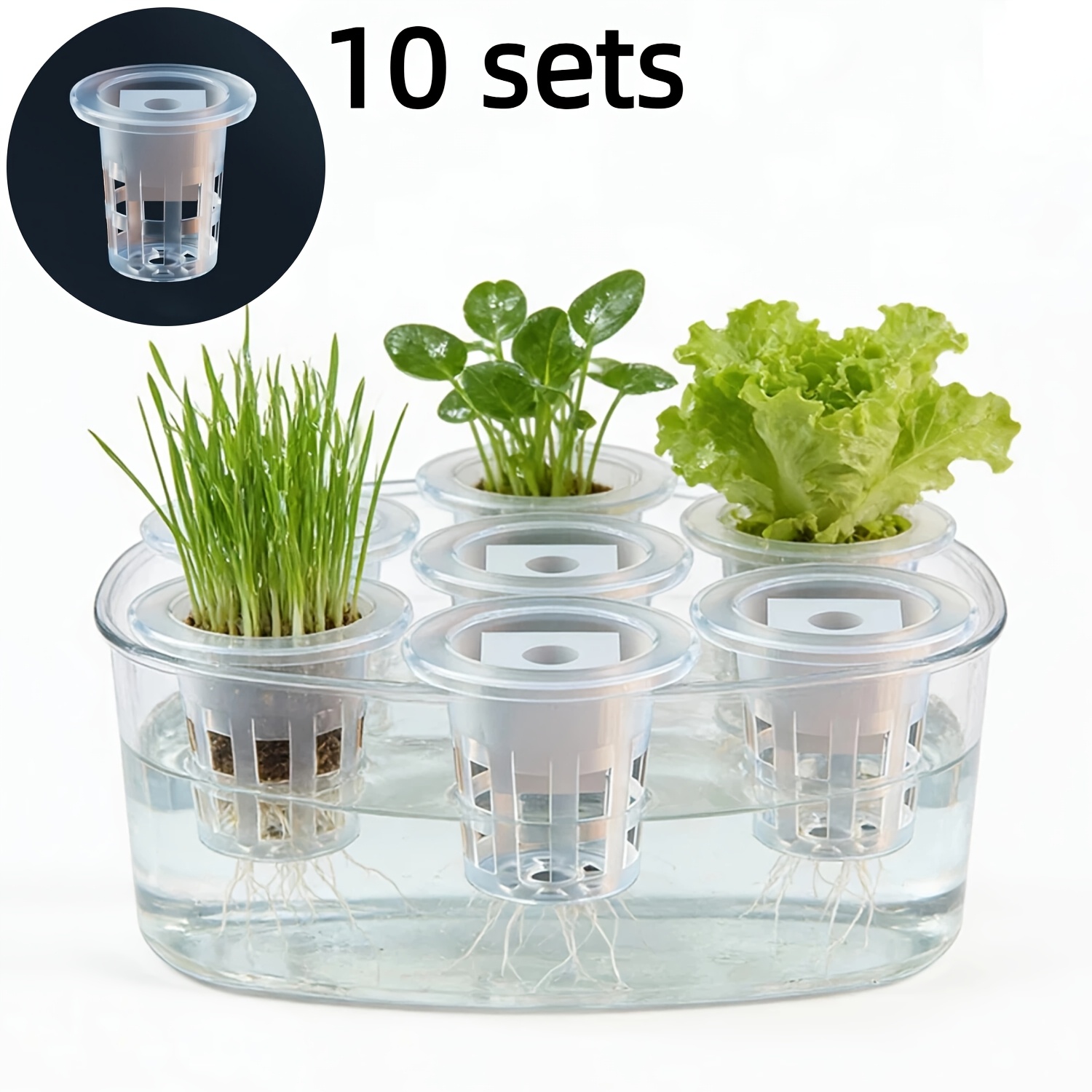 水耕栽培苗バスケットセット 10個入り (植え付けバスケット - Net Pot 3 Inch のレビューと価格